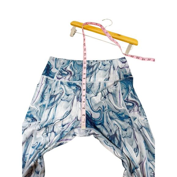 Victoria’s Secret On Point Flow Leggings Blue Watercolor Pattern Womens Size 12 - Picture 7 of 8